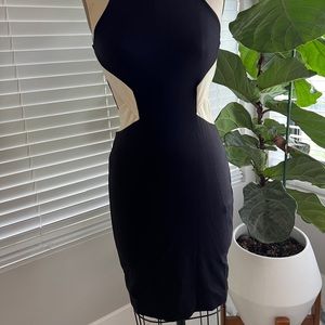Express XS white and black dress